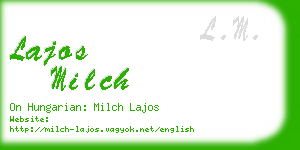 lajos milch business card